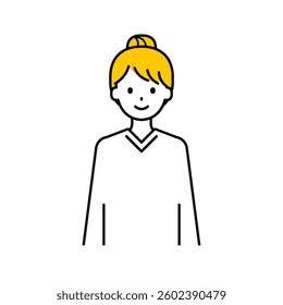 This is a simple "adult" upper body pose illustration.