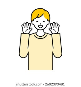 This is a simple "adult" upper body pose illustration.