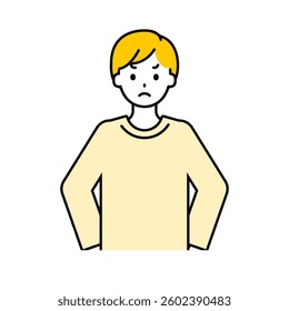 This is a simple "adult" upper body pose illustration.