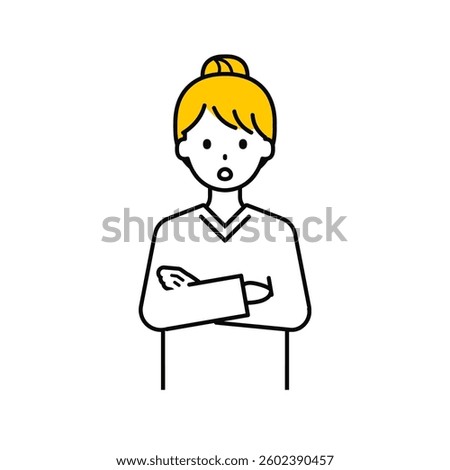 This is a simple "adult" upper body pose illustration.
