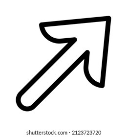 this is a simple arrow icon with outline style