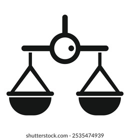 Dieses einfache Symbol für die Waage steht für Gerechtigkeit und Recht