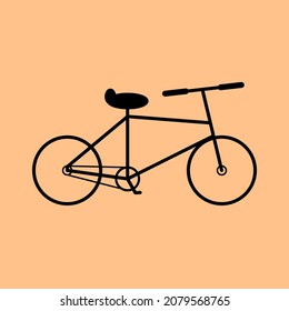 este es un logotipo de bicicleta simple, se puede usar como signo o icono