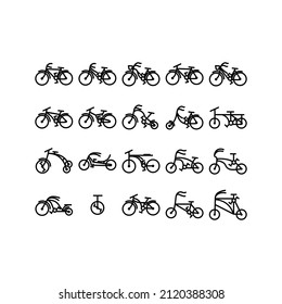 This is a simple bicycle vehicle icon set ready to be used for your design project purposes