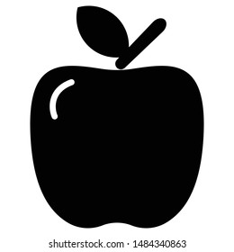 This simple black apple silhouette icon for web design