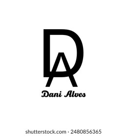 This is a simple black DA letter logo suitable for company logos with the initials DA, electronics, counters, clothing, clothing stores, distros, clothing brands, t-shirts, sandals, etc.