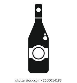 This simple black and white icon evokes a festive celebration