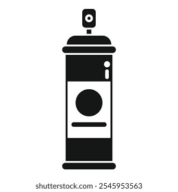 This simple and bold icon represents a spray paint can, often associated with street art, graffiti, and urban creativity