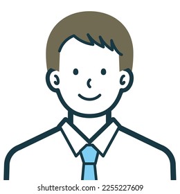 This is a simple bust shot illustration of a person.