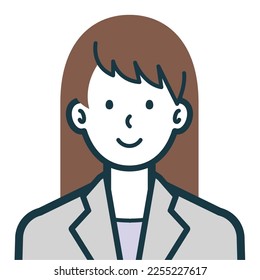 This is a simple bust shot illustration of a person.