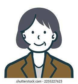 This is a simple bust shot illustration of a person.