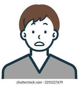 This is a simple bust shot illustration of a person.