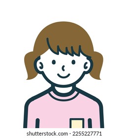 This is a simple bust shot illustration of a person.