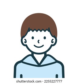 This is a simple bust shot illustration of a person.