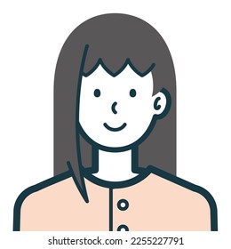 This is a simple bust shot illustration of a person.