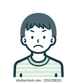This is a simple bust shot illustration of a person.