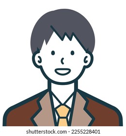 This is a simple bust shot illustration of a person.