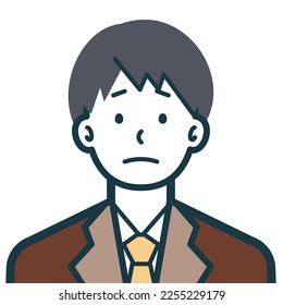 This is a simple bust shot illustration of a person.