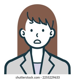 This is a simple bust shot illustration of a person.