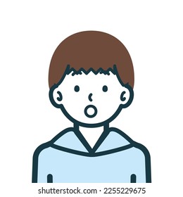 This is a simple bust shot illustration of a person.