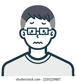 This is a simple bust shot illustration of a person.