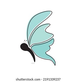 This is a simple butterfly logo design