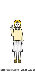 Esta es una simple ilustración de pose de cuerpo completo para niños con "ropa privada".