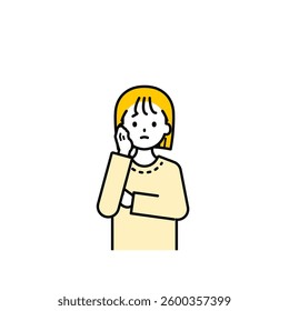 This is a simple “private clothes” child's upper body pose illustration.