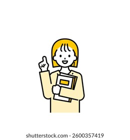 This is a simple “private clothes” child's upper body pose illustration.