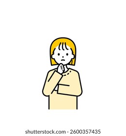 This is a simple “private clothes” child's upper body pose illustration.
