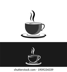 This is a simple coffee logo icon in vector form