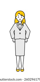 This is a simple "company employee" whole body pose illustration.
