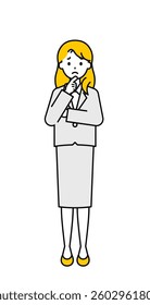 This is a simple "company employee" whole body pose illustration.