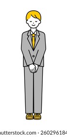 This is a simple "company employee" whole body pose illustration.