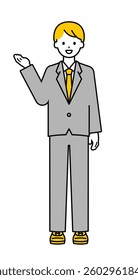 This is a simple "company employee" whole body pose illustration.