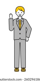 This is a simple "company employee" whole body pose illustration.