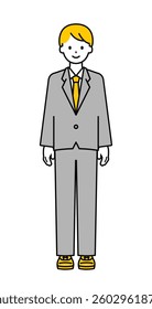 This is a simple "company employee" whole body pose illustration.