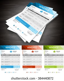 This is simple and creative invoice. Well organized and layered. Easy to edit. Vector illustration.