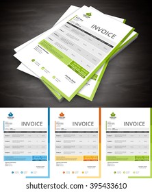This is simple and creative invoice. Well organized and layered. Easy to edit. Vector illustration.