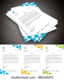 This is simple and creative letterhead for business and personal purpose usages. Vector illustration.
