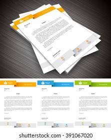 This is simple and creative letterhead for business and personal purpose usages. Well organized and layered. Easy to edit. Vector illustration.