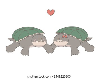 This is a simple and cute illustration of Narrow-bridged musk turtle.