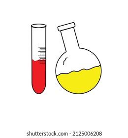 This is a simple design test tube and volumetric flask