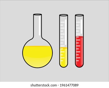 This is a simple design Volumetric Flask and test tube