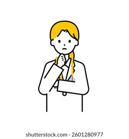 This is a simple "doctor" upper body pose illustration.