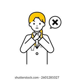 This is a simple "doctor" upper body pose illustration.