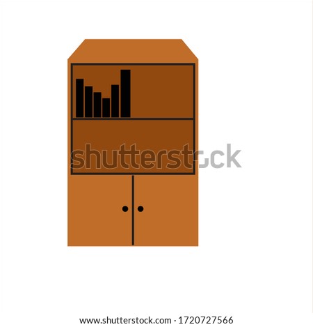 This is a simple drawing cupboard with 2 shelves