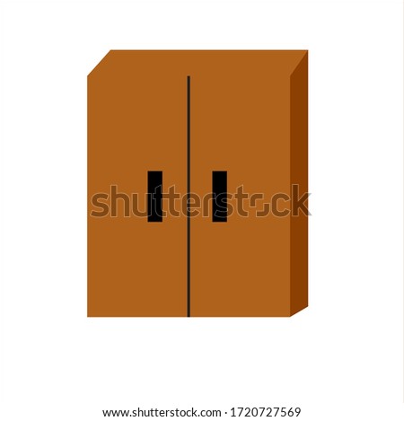 This is a simple drawing cupboard with 2 doors