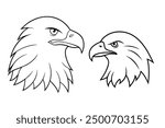 This is simple eagle head vector with illustration
