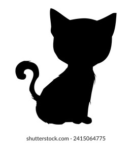 This simple and elegant black cat silhouette is perfect for a variety of uses, from logos and branding to invitations and home decor. The clean lines and minimalist design make it versatile